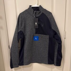 Spyder Grey and Black Men’s Pullover with zipper